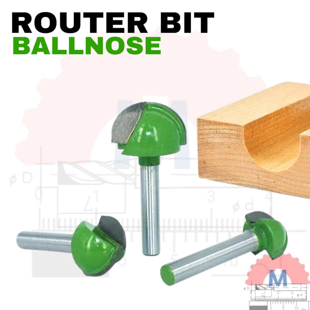 Ball Nose Router Bit Shank 6mm