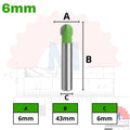 Ball Nose Router Bit Shank 6mm