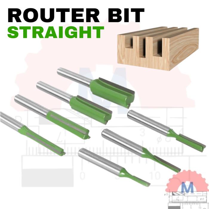 Mata Router Kayu Straight Bit Mata Profil Lurus Shank 6mm