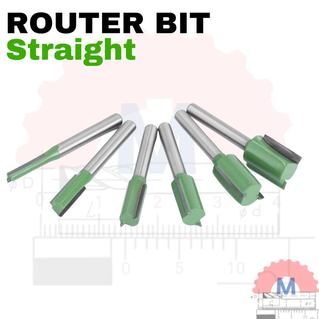 Mata Router Kayu Straight Bit Mata Profil Lurus Shank 6mm