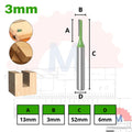 Mata Router Kayu Straight Bit Mata Profil Lurus Shank 6mm