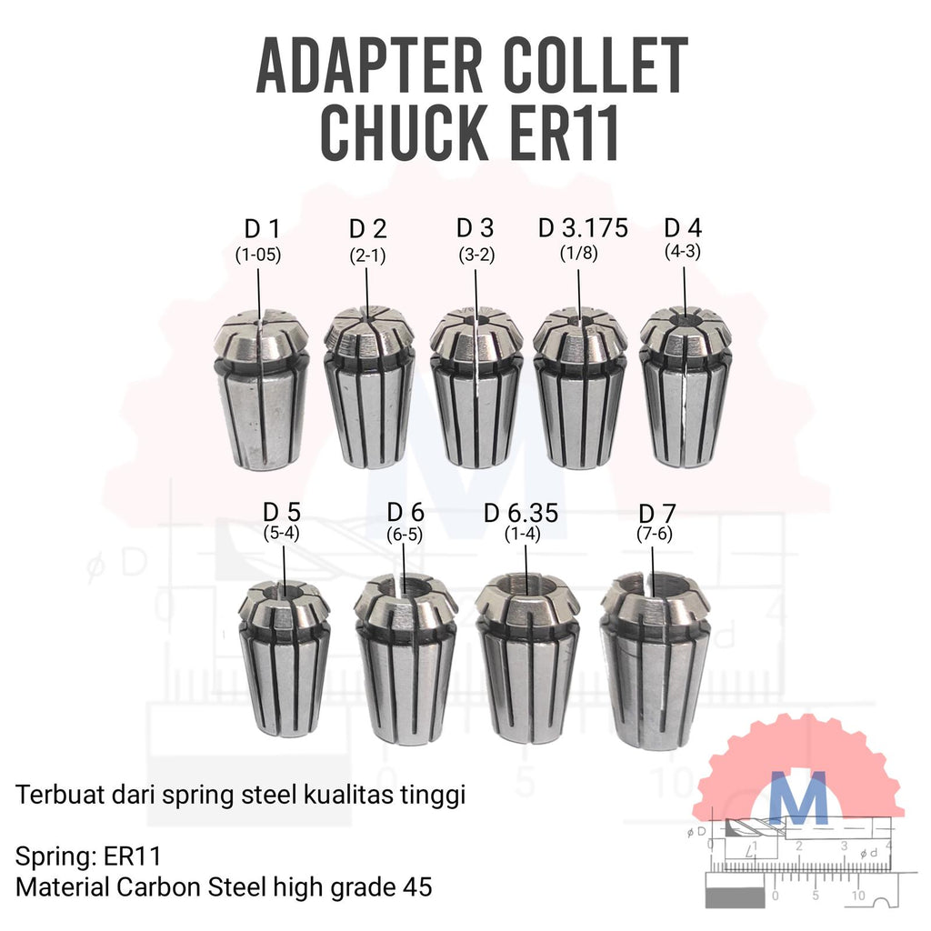 Adapter Collet Chuck ER11 Spring Collet CNC ER11
