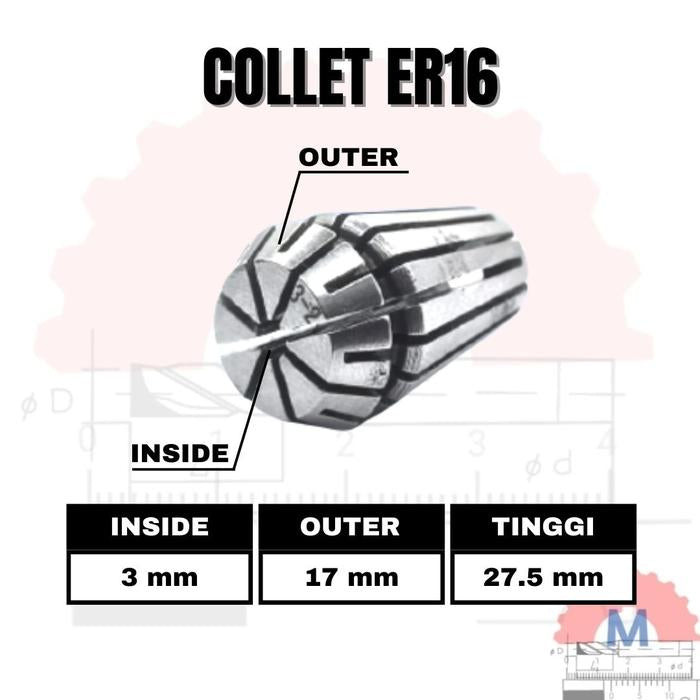 Adapter Collet Chuck ER16 Spring Collet CNC ER16
