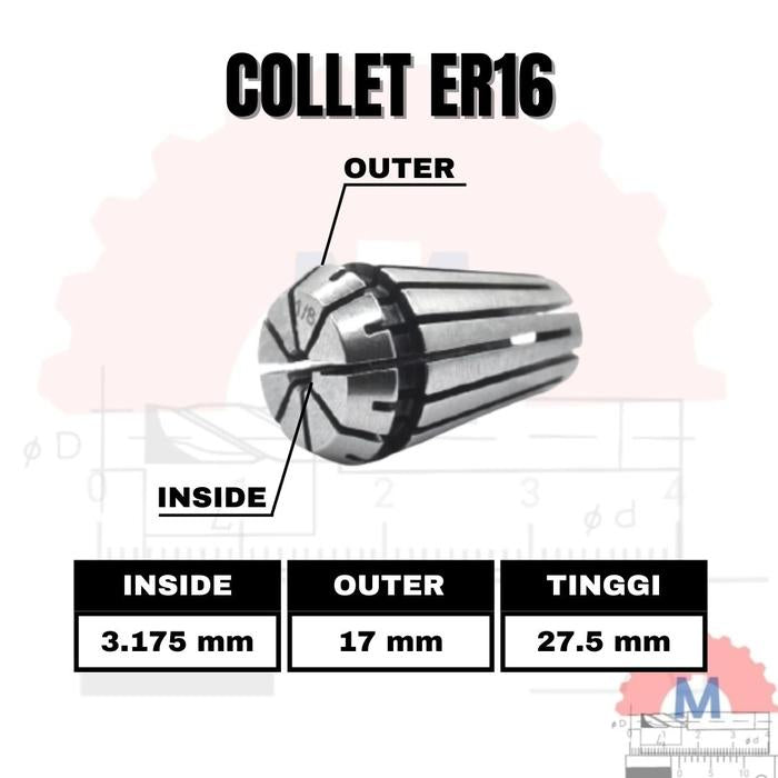 Adapter Collet Chuck ER16 Spring Collet CNC ER16