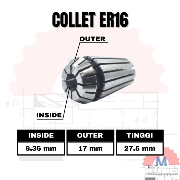 Adapter Collet Chuck ER16 Spring Collet CNC ER16