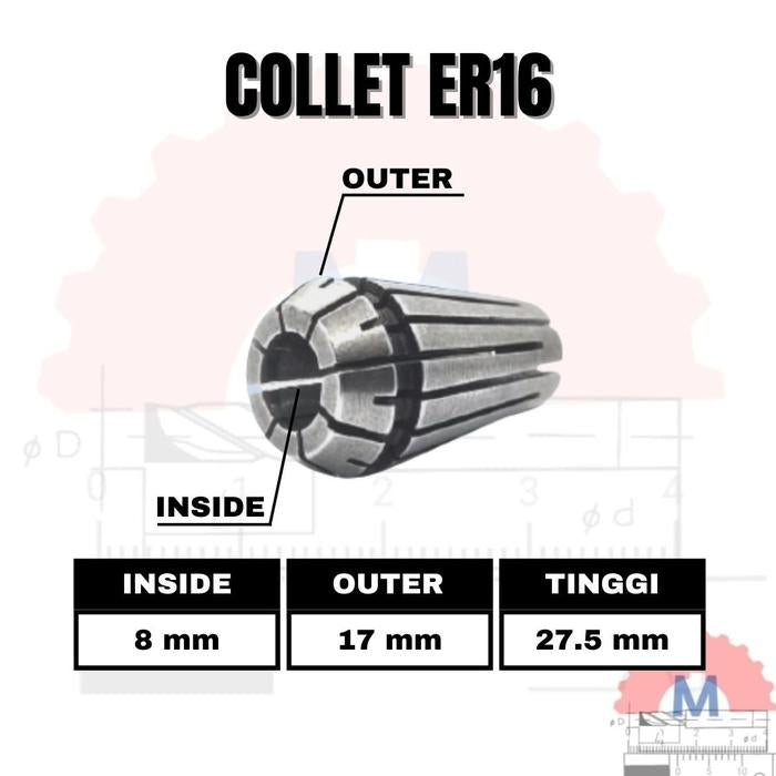 Adapter Collet Chuck ER16 Spring Collet CNC ER16