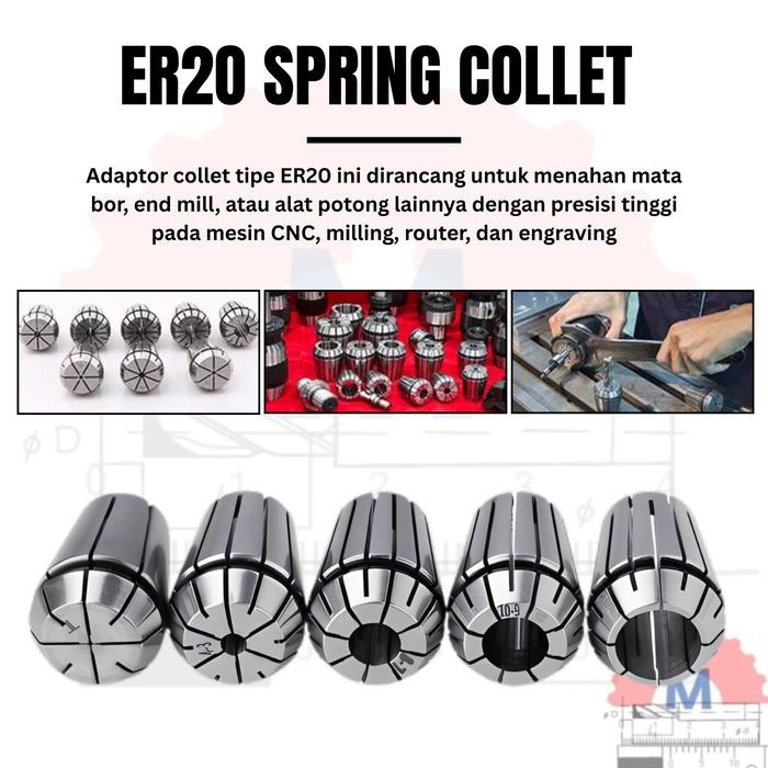 Adapter Collet Chuck ER20 Spring Collet CNC ER20