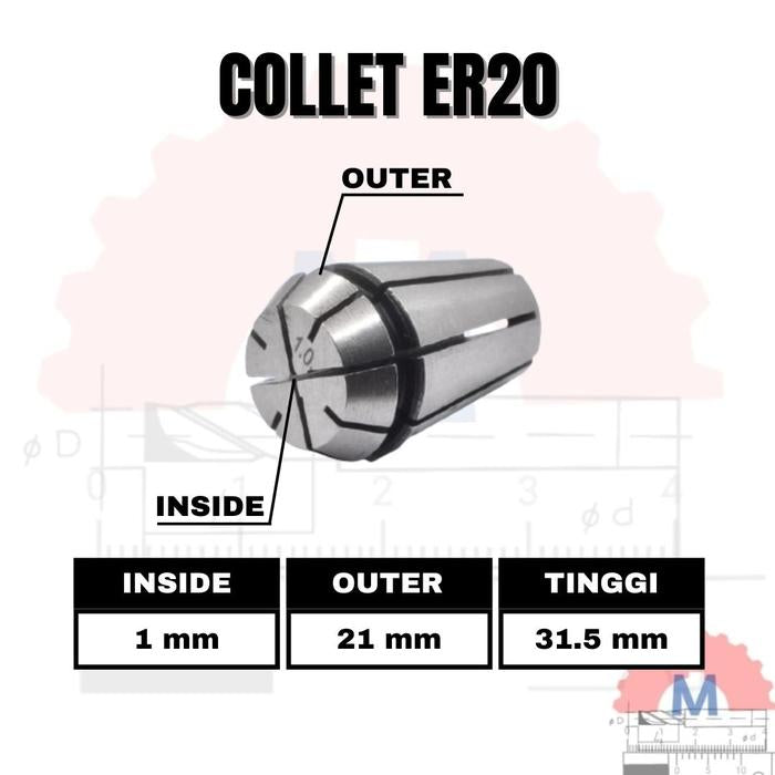 Adapter Collet Chuck ER20 Spring Collet CNC ER20