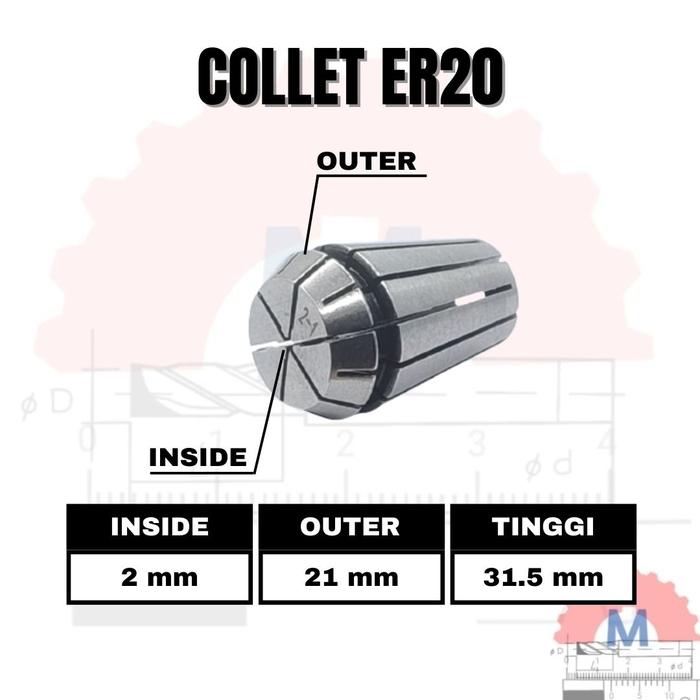 Adapter Collet Chuck ER20 Spring Collet CNC ER20