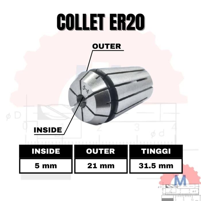 Adapter Collet Chuck ER20 Spring Collet CNC ER20