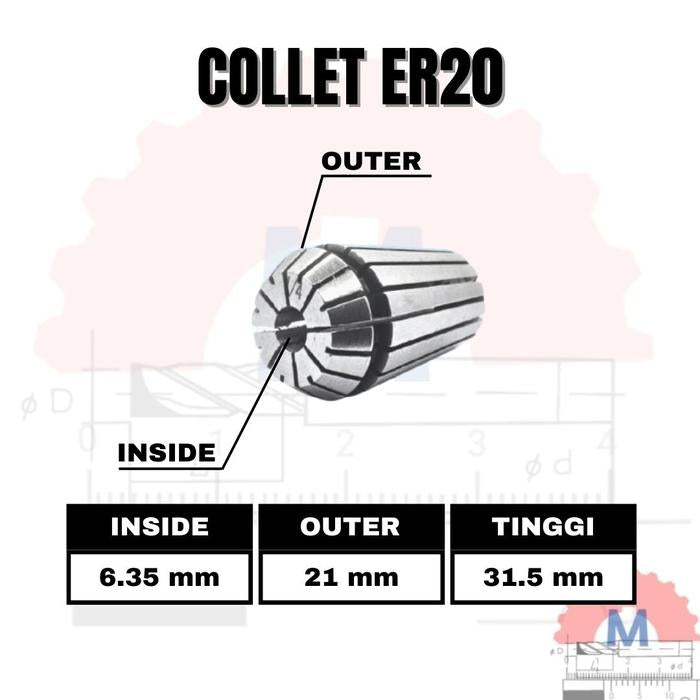 Adapter Collet Chuck ER20 Spring Collet CNC ER20