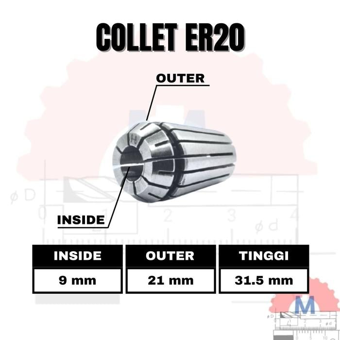 Adapter Collet Chuck ER20 Spring Collet CNC ER20