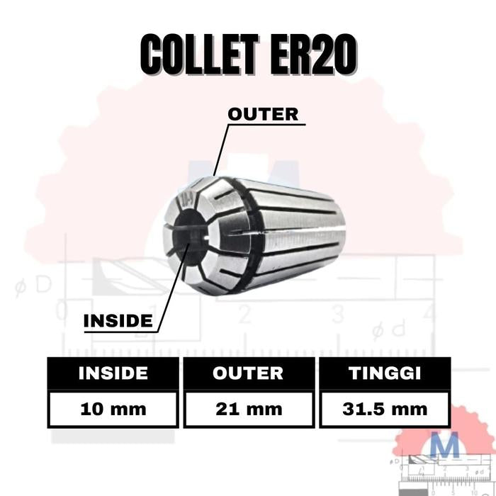 Adapter Collet Chuck ER20 Spring Collet CNC ER20