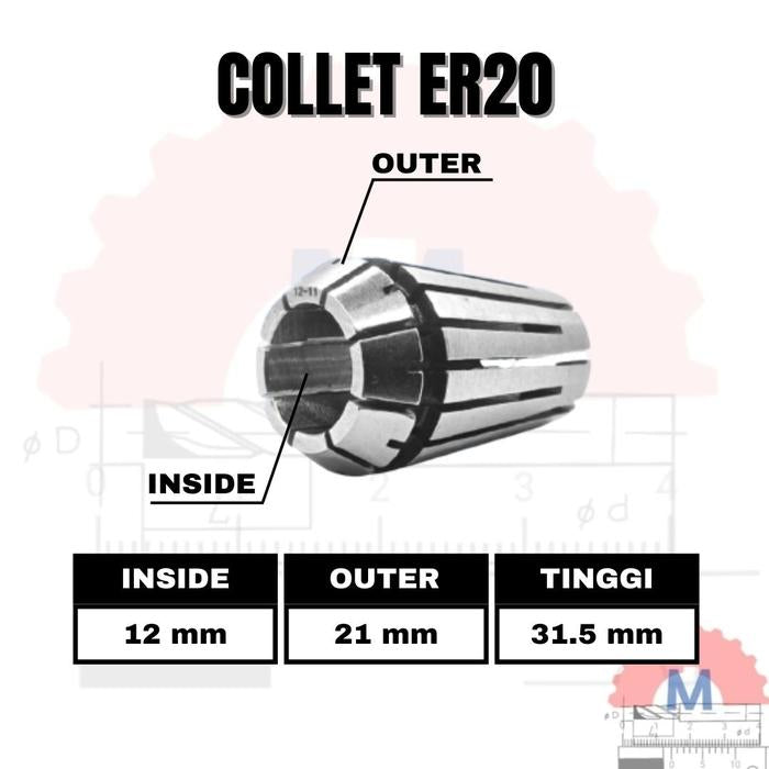 Adapter Collet Chuck ER20 Spring Collet CNC ER20