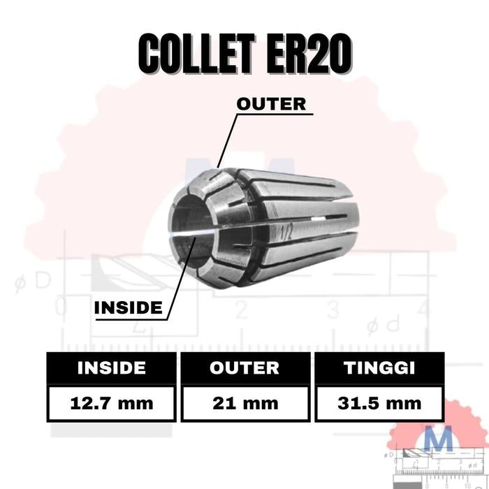 Adapter Collet Chuck ER20 Spring Collet CNC ER20