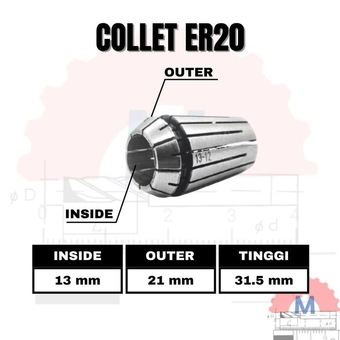 Adapter Collet Chuck ER20 Spring Collet CNC ER20