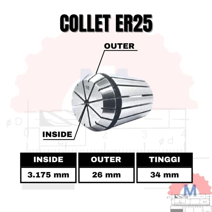 Adapter Collet Chuck ER25 Spring Collet CNC ER25