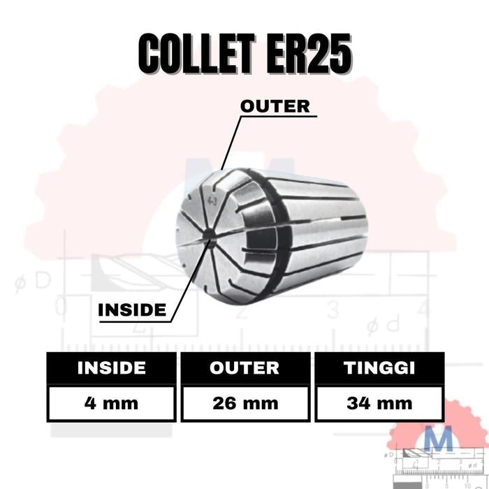 Adapter Collet Chuck ER25 Spring Collet CNC ER25