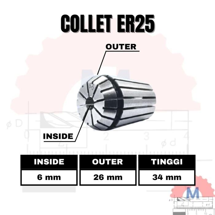 Adapter Collet Chuck ER25 Spring Collet CNC ER25