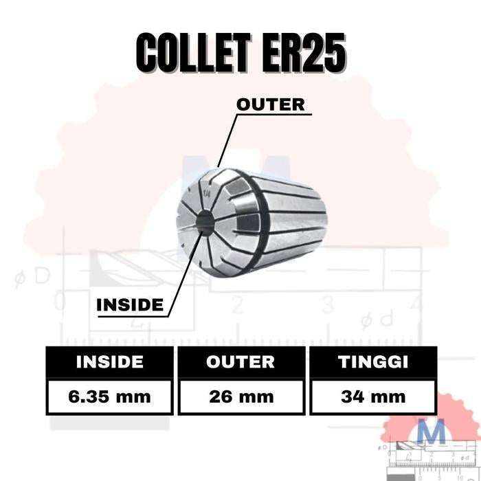 Adapter Collet Chuck ER25 Spring Collet CNC ER25