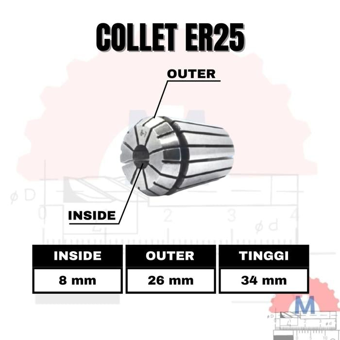 Adapter Collet Chuck ER25 Spring Collet CNC ER25