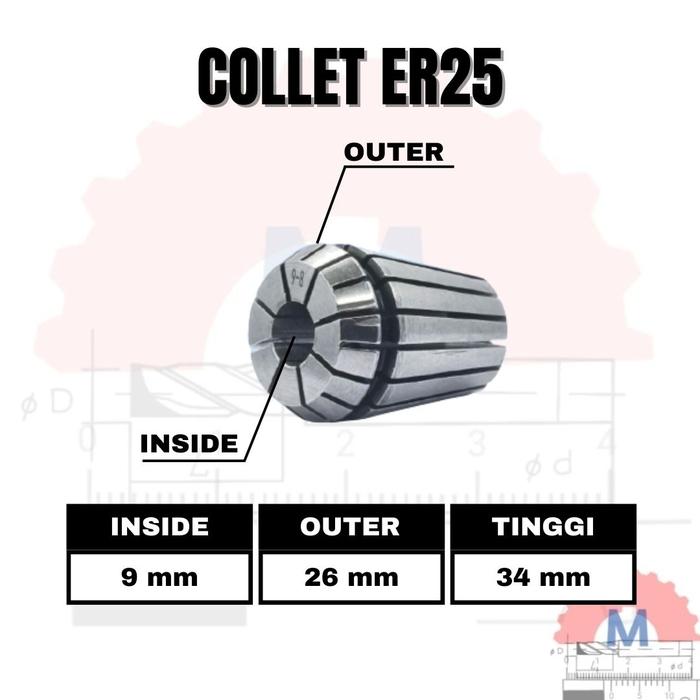Adapter Collet Chuck ER25 Spring Collet CNC ER25