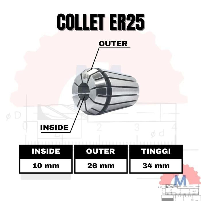 Adapter Collet Chuck ER25 Spring Collet CNC ER25