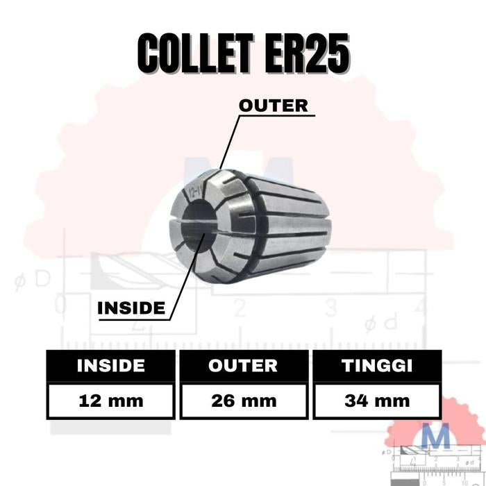 Adapter Collet Chuck ER25 Spring Collet CNC ER25
