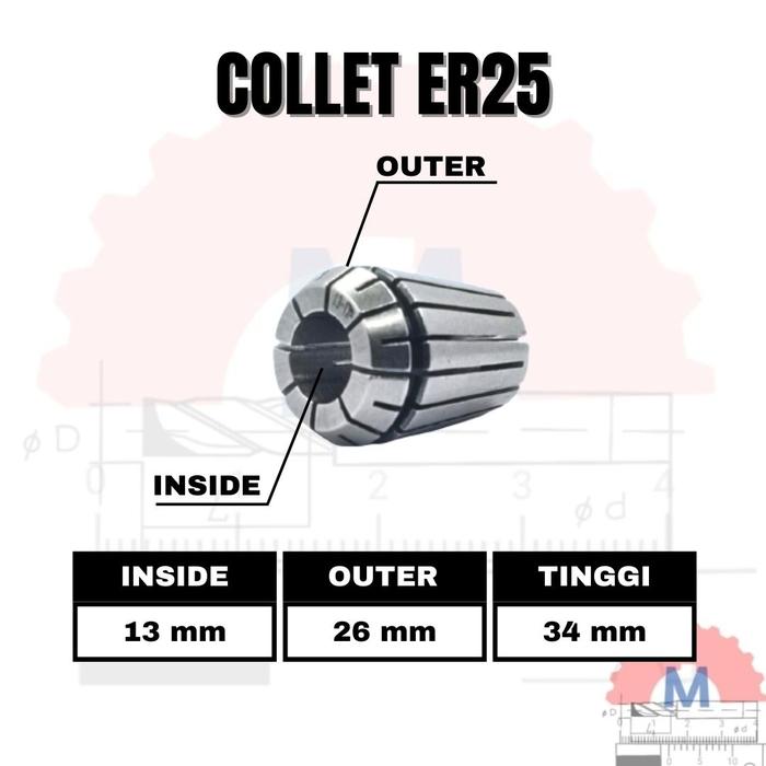 Adapter Collet Chuck ER25 Spring Collet CNC ER25