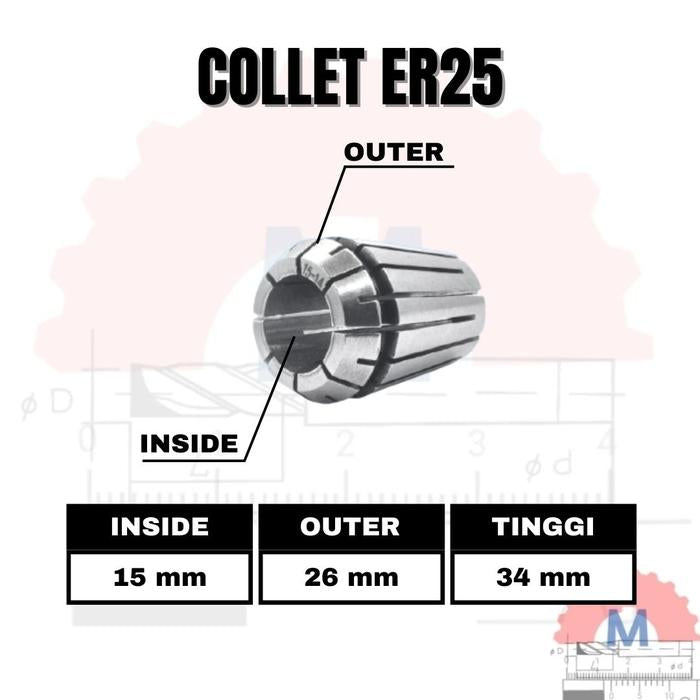 Adapter Collet Chuck ER25 Spring Collet CNC ER25