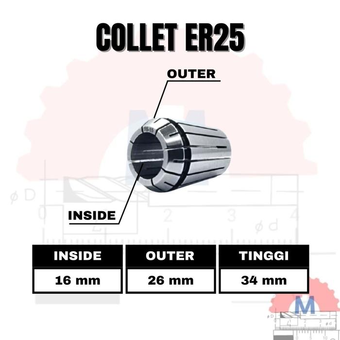 Adapter Collet Chuck ER25 Spring Collet CNC ER25