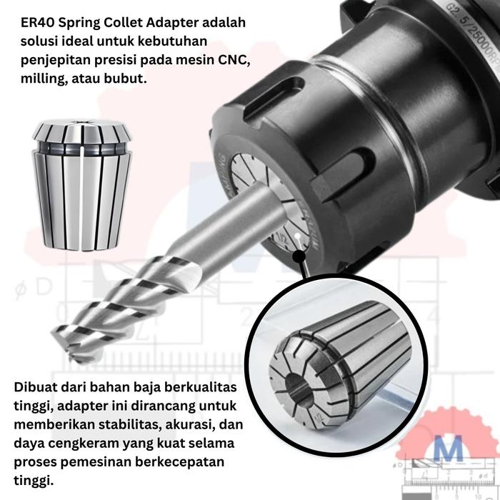 Adapter Collet Chuck ER40 Spring Collet CNC ER40