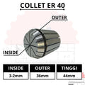 Adapter Collet Chuck ER40 Spring Collet CNC ER40