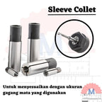 Adapter Collet Sleeve Collet Lurus untuk Trimmer Router CNC