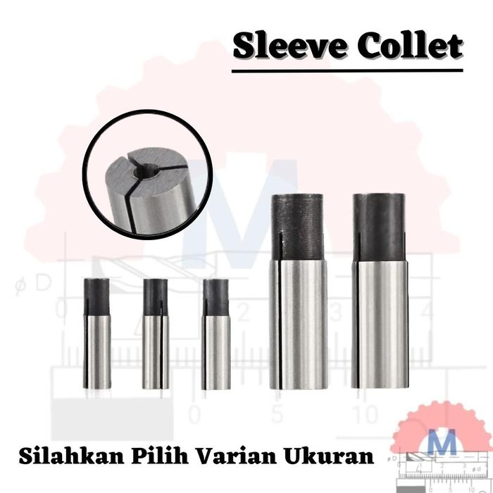 Adapter Collet Sleeve Collet Lurus untuk Trimmer Router CNC