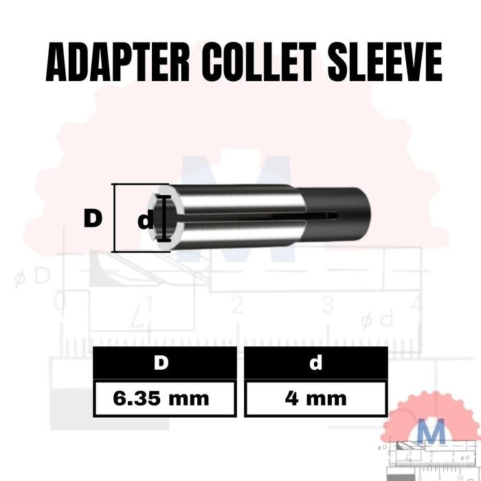 Adapter Collet Sleeve Collet Lurus untuk Trimmer Router CNC