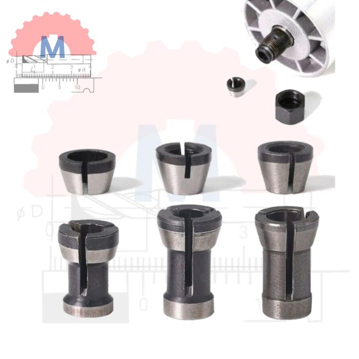 Adapter Collet Chuck Router Trimmer 6mm 6.35mm 8mm