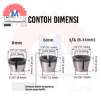 Adapter Collet Chuck Router Trimmer 6mm 6.35mm 8mm
