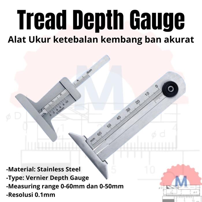 Tire Tread Depth Gauge Pengukur Ketebalan Kembang Ban Akurat