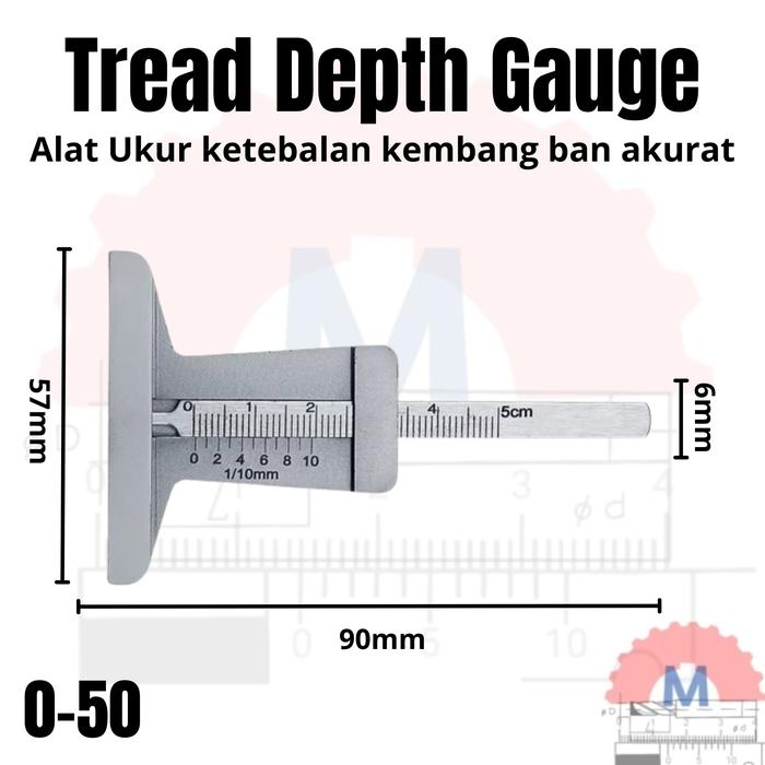 Tire Tread Depth Gauge Pengukur Ketebalan Kembang Ban Akurat