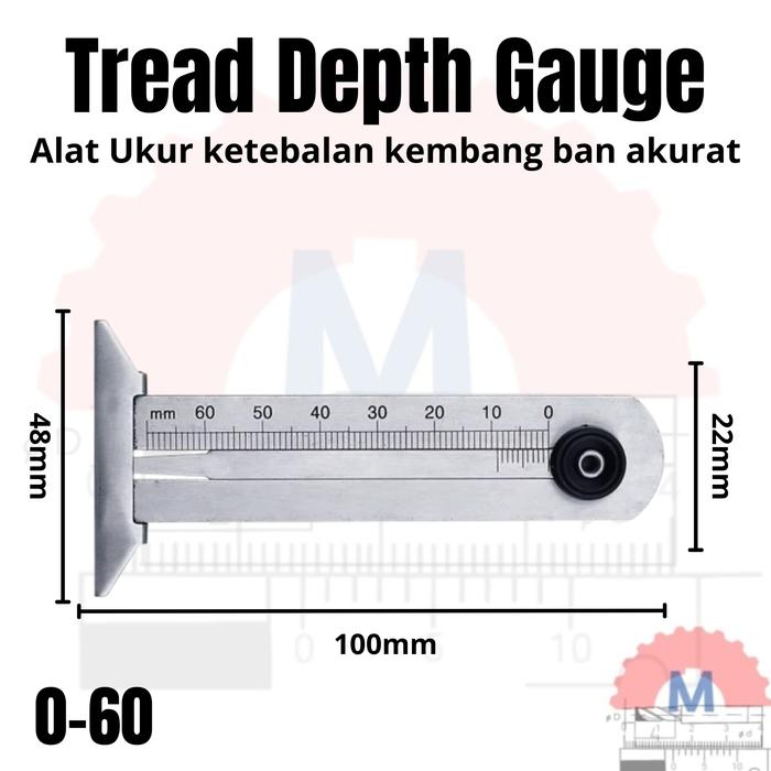 Tire Tread Depth Gauge Pengukur Ketebalan Kembang Ban Akurat