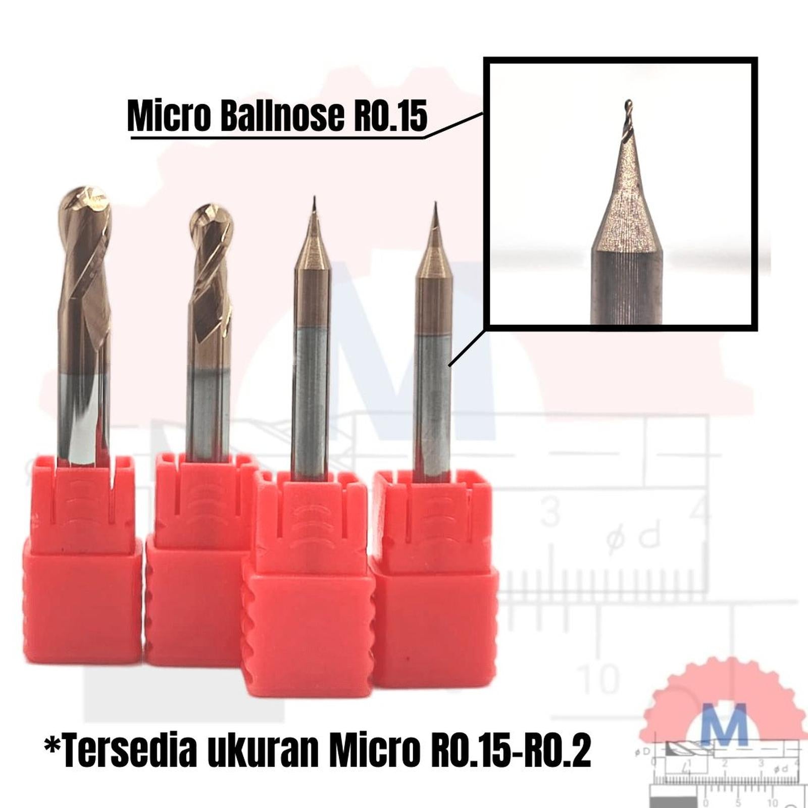 Ball Nose Endmill Carbide HRC55 Diameter 0.3mm – 16mm 2F