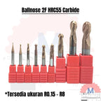 Ball Nose Endmill Carbide HRC55 Diameter 0.3mm – 16mm 2F