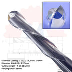 Ball Nose CNC Engraving Router Bit Shank 3.175mm