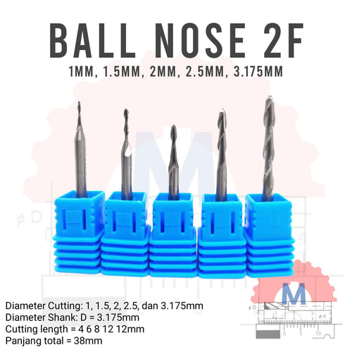 Ball Nose CNC Engraving Router Bit Shank 3.175mm