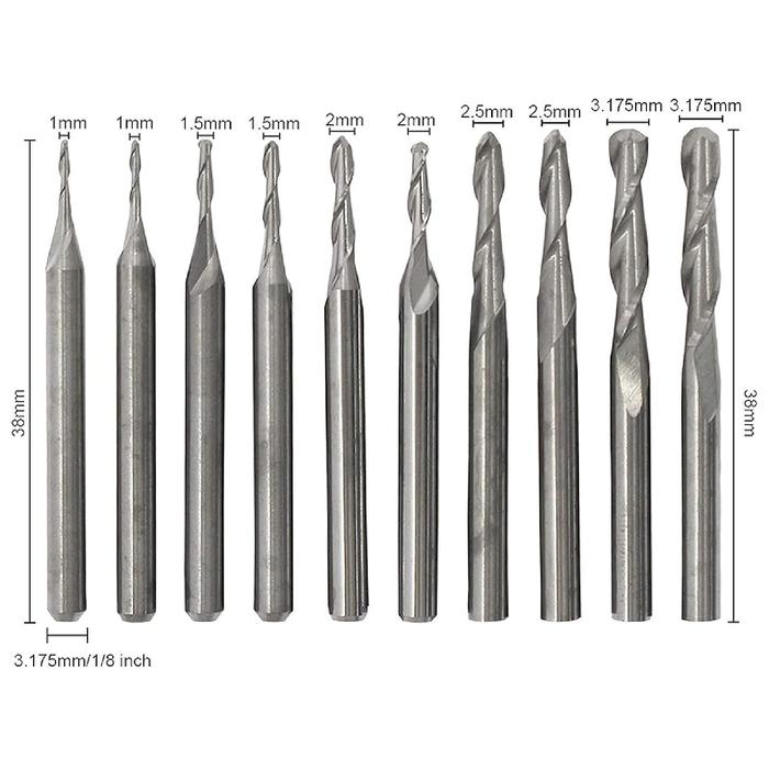 Ball Nose CNC Engraving Router Bit Shank 3.175mm