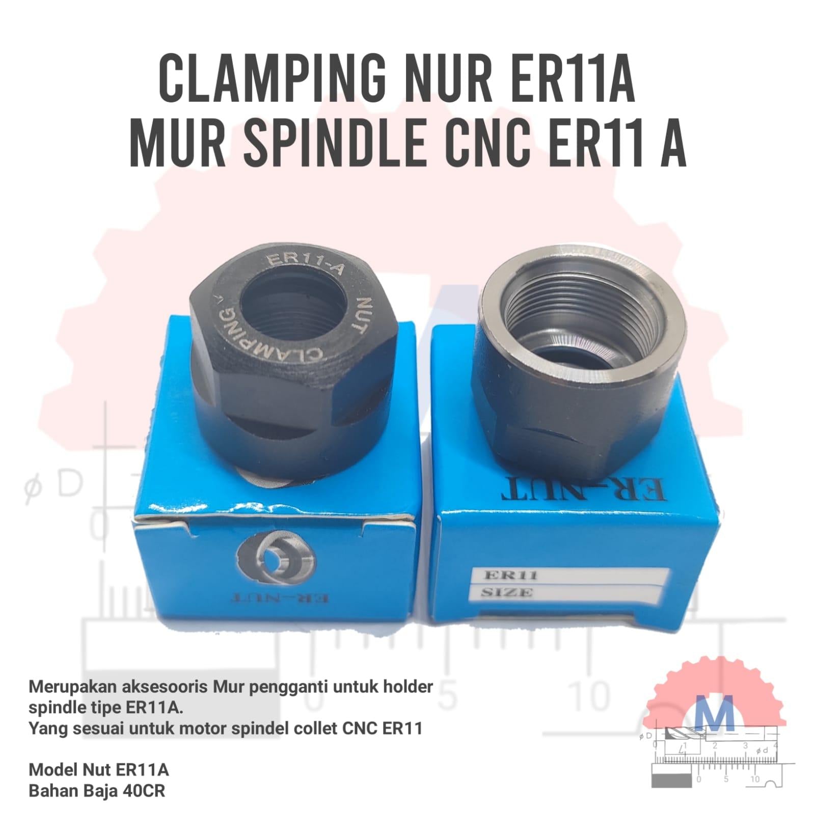 Clamping Nut ER11A Spindle Collet Chuck CNC