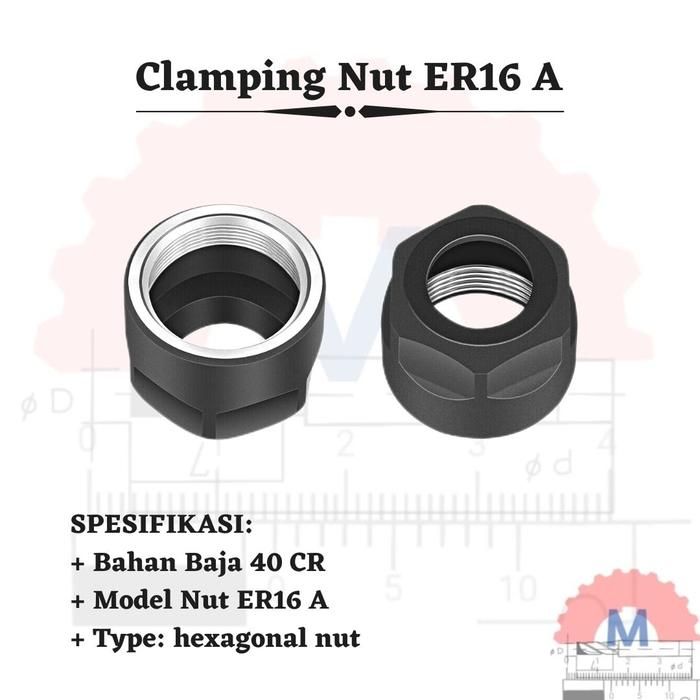 Clamping Nut ER16A Spindle Collet Chuck CNC