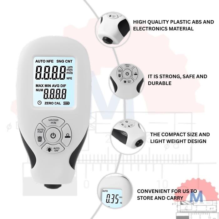 Coating Thickness Gauge FE NFE Paint Thickness Meter for Metal