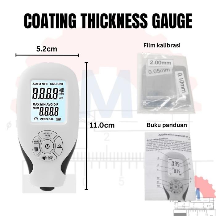 Coating Thickness Gauge FE NFE Paint Thickness Meter for Metal